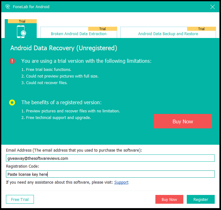 Aiseesoft - FoneLab Android Data Recovery license key activation