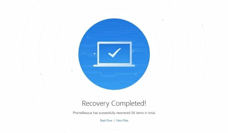 PhoneRescue for Android Recovery Completed ScreenShot