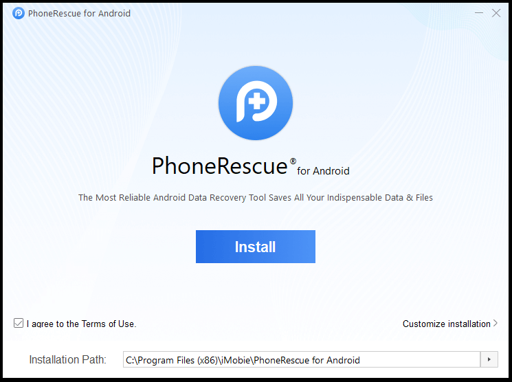 iMobie PhoneRescue for Android Install ScreenShot