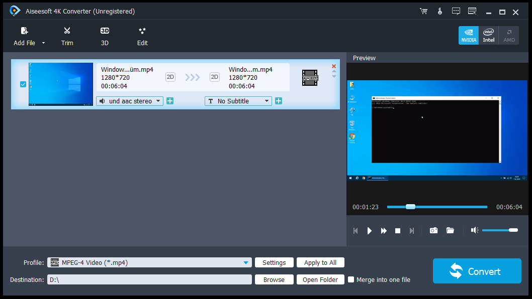 Aiseesoft 4K Converter ScreenShot