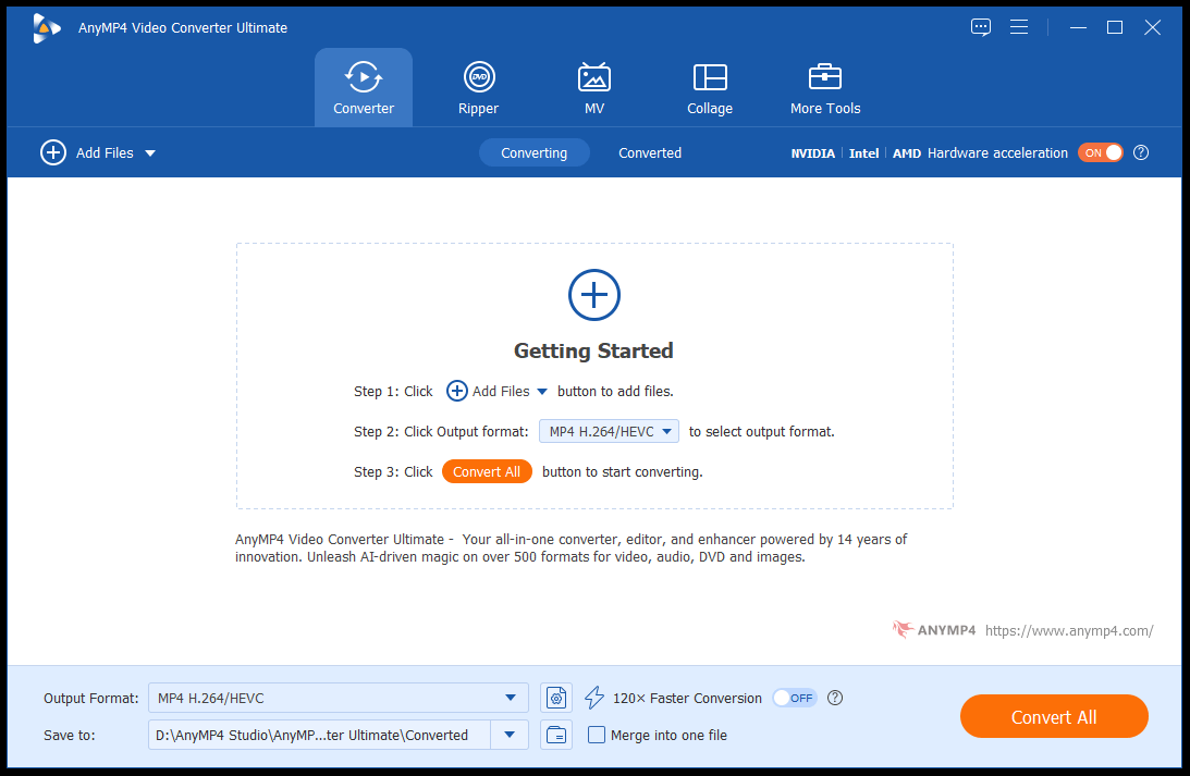 AnyMP4 Video Converter Ultimate ScreenShot