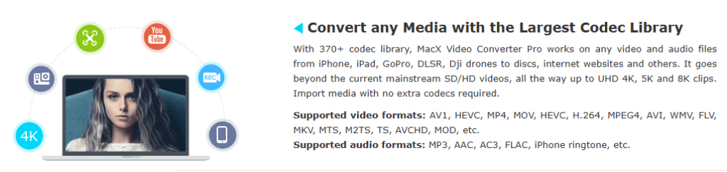 MacX Video Converter Pro - Convert any Media with the Largest Codec Library