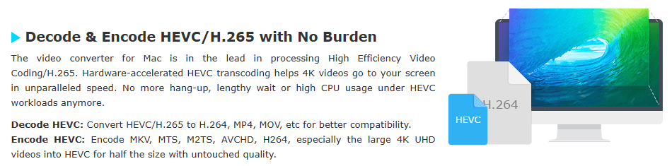 MacX Video Converter Pro - Decode & Encode HEVC/H.265 with No Burden
