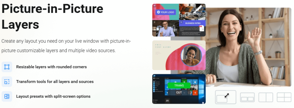 ManyCam Picture-in-Picture Layers