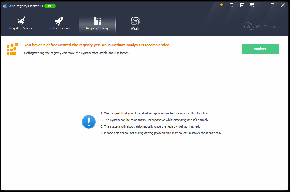 Wise Registry Cleaner Pro - Registry Defrag
